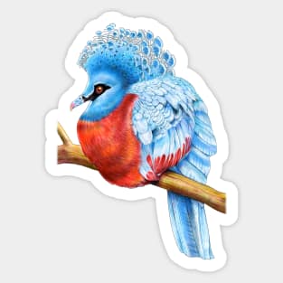 Victoria Crowned Pigeon Sticker